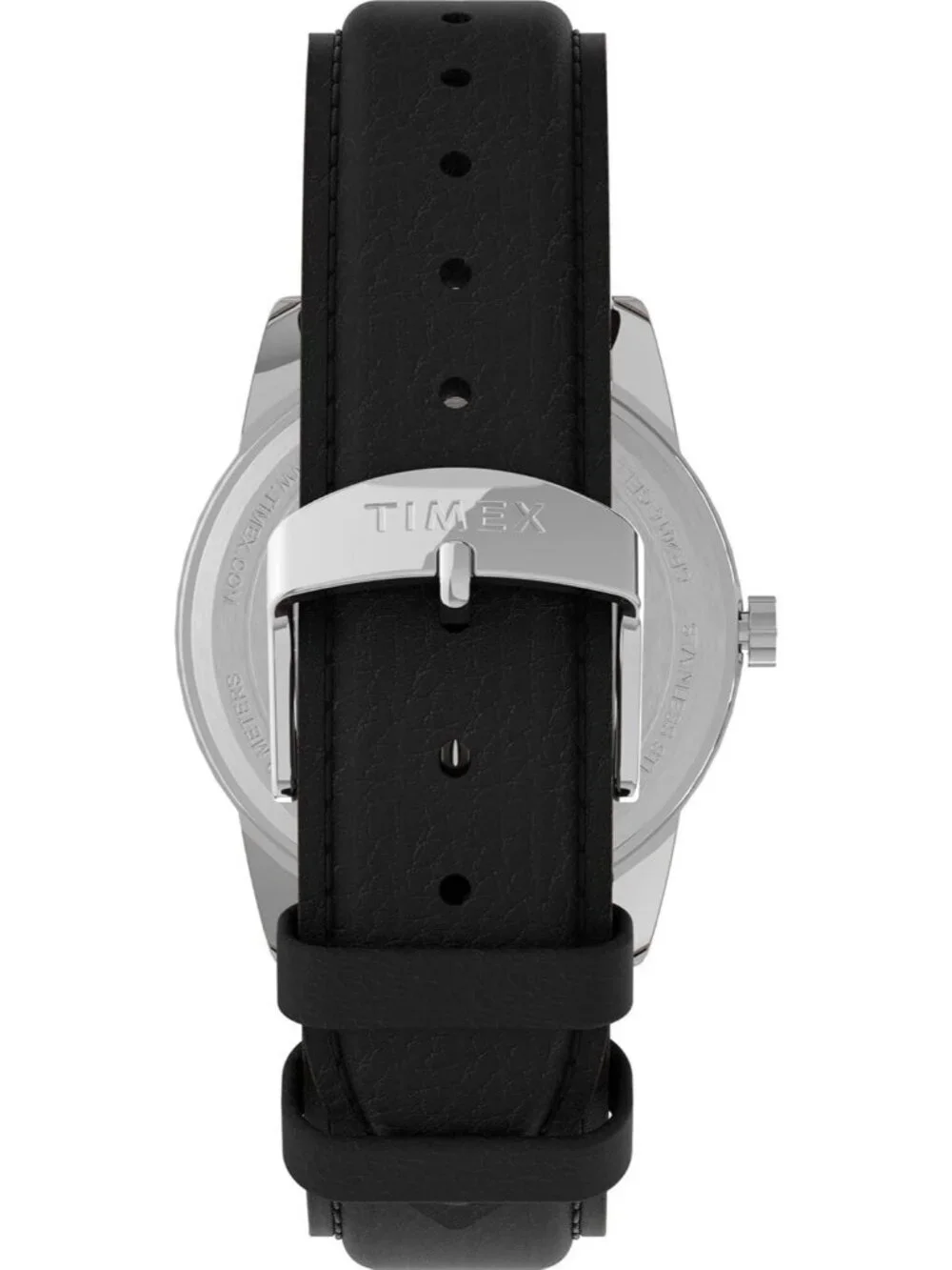 Men's Black And White Analog Quartz Leather Strap Sport Easy Reader Wrist Watch